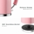 Wasserkocher Edelstahl, ASCOT Elektrischer Wasserkessel, 2200 W, 1,6 liter, Retro Design, kabelloser Teekocher, BPA frei, Trockengehschutz, automatische Abschaltung, (Pink) - 2