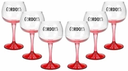 Gordons Gin Premium Pink Glas Longdrinkglas Ballonglas Cocktailglas Gläser Set ? 6 Stück - 1