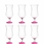 Platinux Cocktailgläser 400ml aus Glas Set (6-Teilig) Longdrinkgläser Partygläser Milkshake Glas Groß Pink - 3