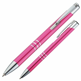 pastell rosa Kugelschreiber aus Metall mit Namensgravur Farbe 
