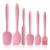 Binhai Silikon-Spatel-Set - Rosa 6-teiliges Antihaft-Gummispatel mit Edelstahlkern - Hitzebeständiges Spatel-Küchenutensilien-Set zum Kochen, Backen und Mischen - 1