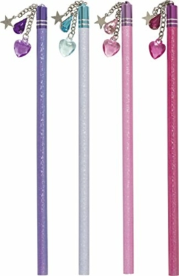 Brunnen 1027366 Bleistift Fun Collection, 18 cm, mit Anhänger, 4 verschiedene Farben) - 1