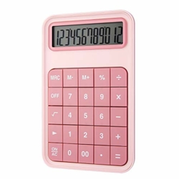 19 x 10 x 1,2 cm pink Taschenrechner mit Standardfunktionen 