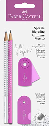 Faber-Castell 218477 - Schreibset Sparkle Pearl, pink/weiß - 1