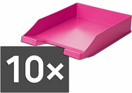 HAN 1027 Briefablage KLASSIK, DIN A4/C4, stapelbar, stabil, modern (pink / 10er Pack) - 1