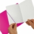 Herlitz 11361474 Notizheft (A4, PP-Wechselcover mit Verschlußgummi, 80g/m²) 80 Blatt pink - 3