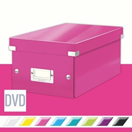 Leitz DVD Aufbewahrungsbox, Pink, Mit Deckel, Click & Store, 60420023 - 1