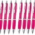 Libetui 10-er Pack Kugelschreiber rutschfeste Griffzone Großraumine Druckkugelschreiber Kuli blauschreibend Gehäuse Farbe Pink - 1