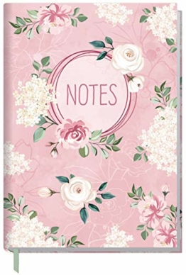 Notizbuch A5 liniert [Blütentraum] von Trendstuff by Häfft | als Tagebuch, Bullet Journal, Ideenbuch, Schreibheft | stylish, robust, biegsam, abwischbares Cover - 1
