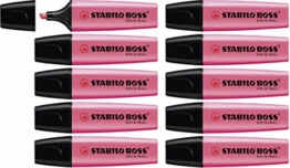 Textmarker - STABILO BOSS ORIGINAL - 10er Pack - pink - 1