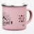 THE ADVENTURE BEGINS | Hochwertige Emaille Tasse in rosa pink | mit Outdoor Design | leicht und robust für Camping und Trekking | von MUGSY.de - 4
