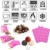 BEIAOSU Cake Pop Formen Backen, 100 Sticks Pop Cake Mould, Eiswürfelschalen, Silikon-Backform, Rosa - 5