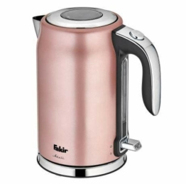 Fakir Adell/Edelstahl-Wasserkocher, Teekocher, mit Wasserstandsanzeiger, Ein/Aus-Funktion, 1,7 Liter – 2.200 Watt (Rosé) - 1