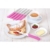 GRÄWE Tafelmesser 6 Stück, Messerset zum Schneiden, 6er Pack Brötchenmesser, Frühstücksmesser mit einseitigem Wellenschliff, Messer 21 cm - Pink - 3