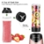 La Rêveuse Mix&Go Standmixer Smoothie Mixer Blender elektrisch 300 Watt Persönliche Größe mit 2 BPA-freien tragbaren Reisesportflaschen (550ml),Rosa (Pink) - 3