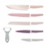 Navaris Messer Set 6-teilig inkl. Schäler - 5X Edelstahl Küchenmesser und 1x Keramik Gemüseschäler - Fleischmesser Brotmesser - Messerset bunt - 1