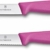 Victorinox Swiss Classic 2-TLG. Gemüsemesser-Set, 1 x Normaler Schliff, 1 x Wellenschliff, 10 cm Klinge, Mittelspitz, pink rosa - 3